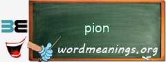 WordMeaning blackboard for pion